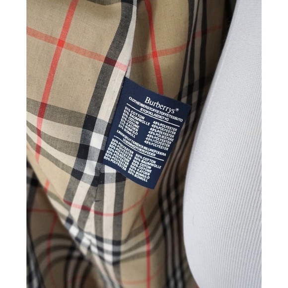 Vtg BURBERRYS' Khaki Nova Long Trench Coat Size 8 - Picture 6 of 8